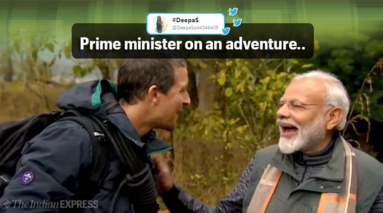 pm modi bear grylls, PM Modi man vs wild, modi man vs wild, bear grylls, bear grylls pulwama attacks, trending, indian express, indian express news