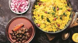 poha, poha dishes, poha breakfast, indore poha, indori poha, aaswad uphar, indori poha recipe