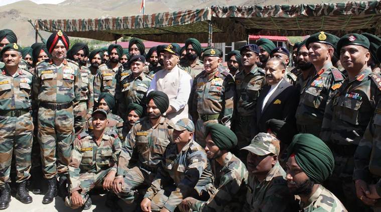 Rajnath Singh, Rajnath Singh on Kargil war, Kargil war memorial, Jammu and Kashmir Kargil war memorial, 20 years of Kargil, Kargil war, Kargil victory, Indian Express news, latest mews