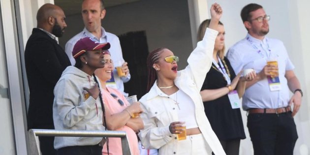 rihanna supports west indies
