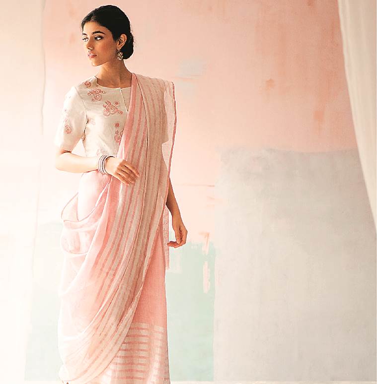 Anavila Misra, Anavila Misra designer, Anavila Misra first blush, Kiran Rao, Kalki Koechlin, Konkana Sen Sharma, saree, saree trend