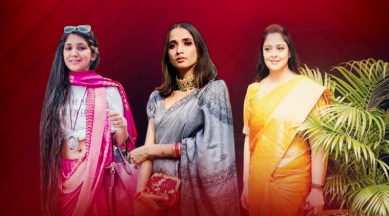 saree, saree day, indianexpress.com, how to drape a saree, saree drapes, sari drapes, draping sari, saree twitter, tarun tahiliani, twitter, social media, pallu sides, pallu, tips to pleat a sari, saree twitter trends,