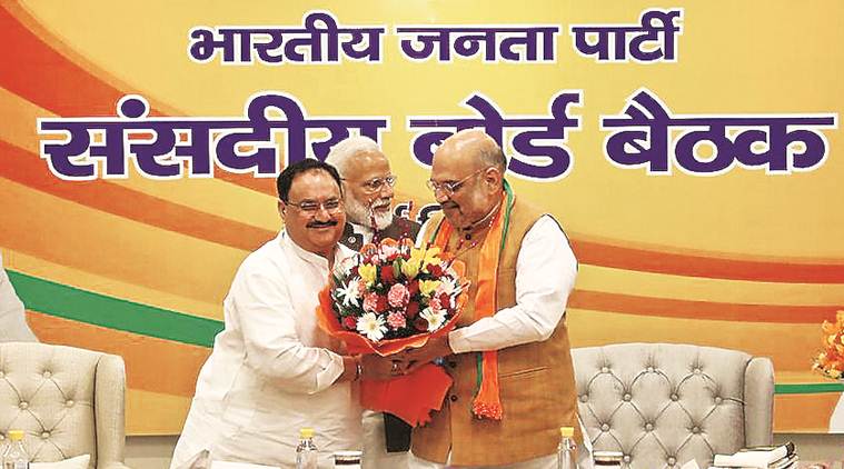 amit shah, jp nadda, jagat prakash nadda, bjp working president, bjp president jp nadda, bjp national president, bharatiya janata party, home minister amit shah, amit shah home minister, india news, Indian Express