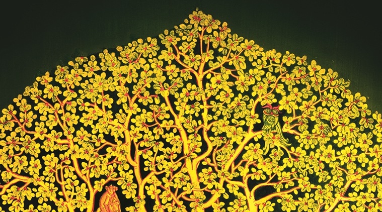 delhi, exhibition, artists, painting, Uma Nair exhibition, India International Center, trees, ‘Vriksha’ Painting exhibition, lifestyle news, Indian Express news