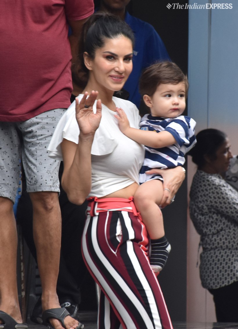 sunny leone son photos