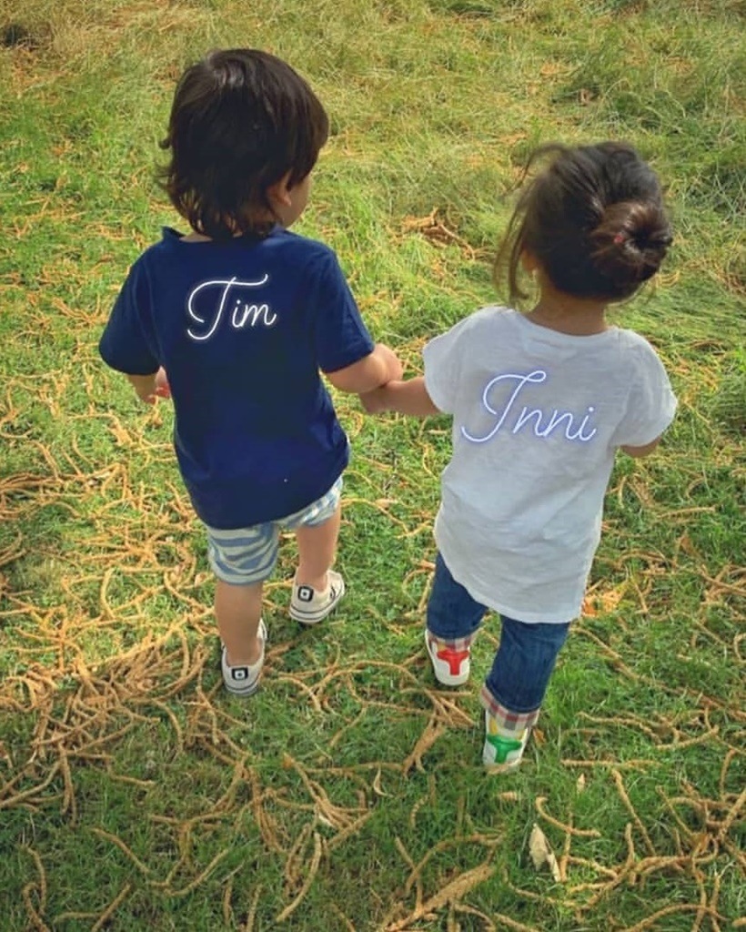Taimur and Inaaya photo