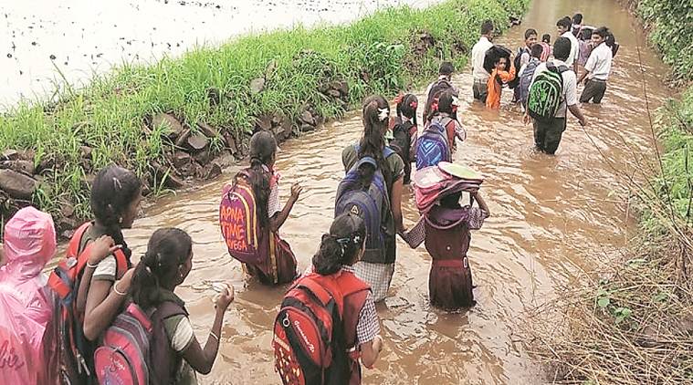 Thane: Collector orders building of road on water-filled stretch used by school kids