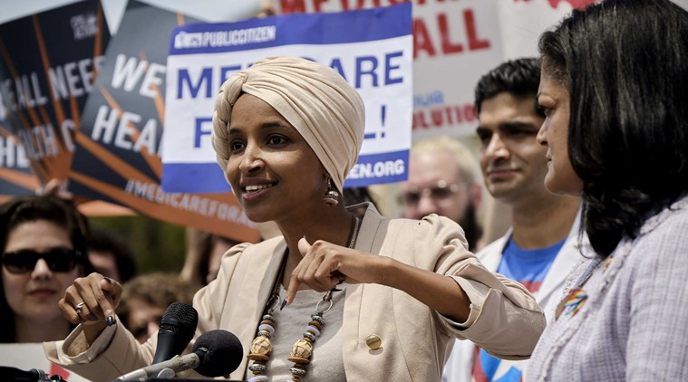 Donald Trump, Donald Trump US, US Donald Trump, Nancy Pelosi, Alexandria Ocasio-Cortez, AOC Trump, Trump AOC, Trump go back, Trump go back Congresswomen, Indian Express, World news