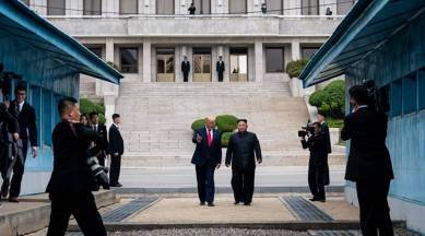us north korea, north korea us, trump kim meeting, trump kim meet, us north korea sanctions, trump in korea, trump in asia, trump diplomacy, us china trade talks, us china trade war, us sanctions, donald trump, us president donald trump, kim jong un, world news, Indian Express
