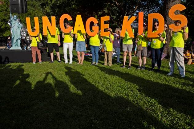 lights for liberty protest, trump immigration policy, donald trump, abolish ice, immigration protest photos, chicago, world news, indian express