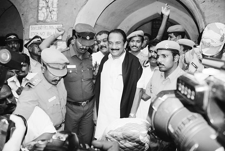 vaiko, V Gopalaswamy, who is vaiko, vaiko arrest, vaiko sedition, V Gopalaswamy sedition, Naan Kuttram Saatugiren, indian express news, tamil nadu news