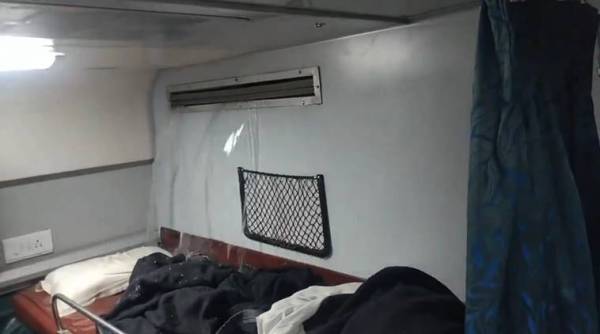 Sanghamithra Express superfast, water leak train, Piyush Goyal, railways, indian railways, trains, viral video, water viral video, indian express, indian express news