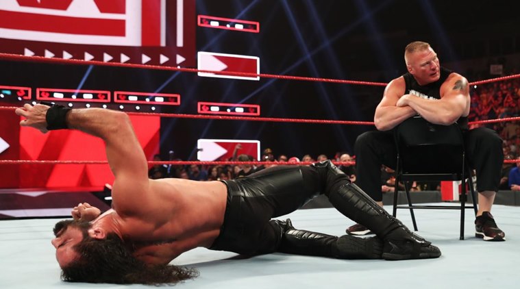 Wwe Raw Results Brock Lesnar Takes Down Seth Rollins Samoan Summit Descends Into Chaos Sports News The Indian Express