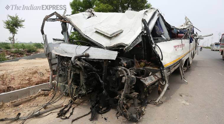 In Photos: 29 killed, 17 injured after bus falls from bridge on Yamuna ...