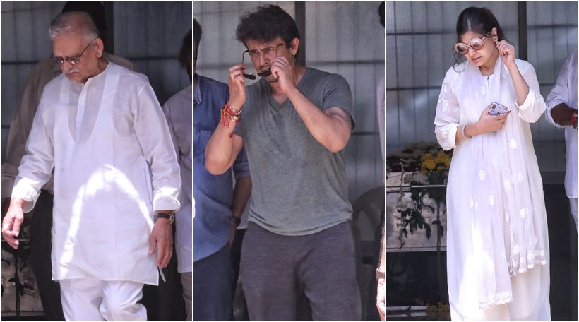 khayyam dies, khayyam funeral, sonu nigam, alka yagnik, gulzar, poonam dhillon, sonu nigam khayyam, khayyam funeral photos
