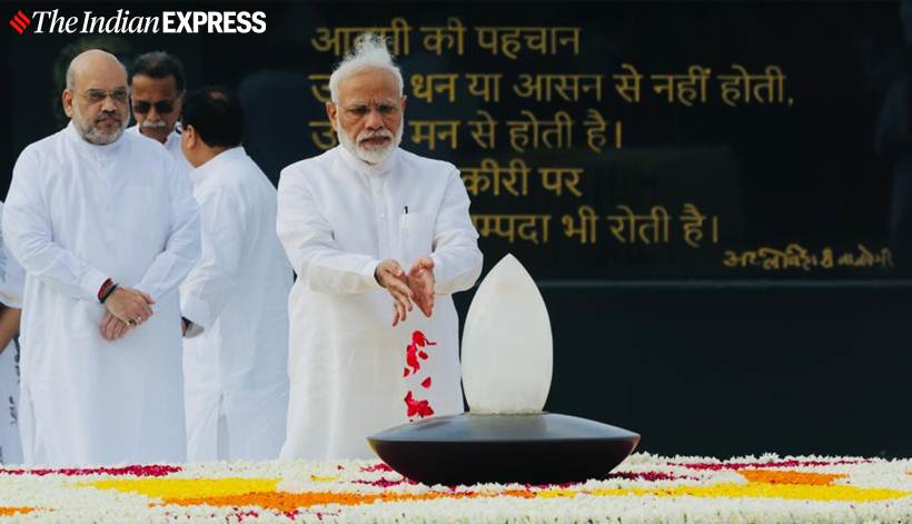Atal Bihari Vajpayee, leaders pay tributes to Vajpayee, Atal Bihari vajpayee death annivarsary, atal Bihari Vajpayee photos