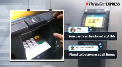atm tampering viral video, Video Of ATM Tampering, atm, atm machine tampering, twitter reactions, trending, indian express, indian express news