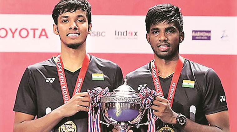 indian pair wins thailand open, indian badminton pair wins thailand open, badminton thailand open, badminton thailand open 2019, thailand open badminton, sports news, badminton pair of Chirag Shetty satwiksairaj rankireddy, Chirag Shetty, satwiksairaj rankireddy