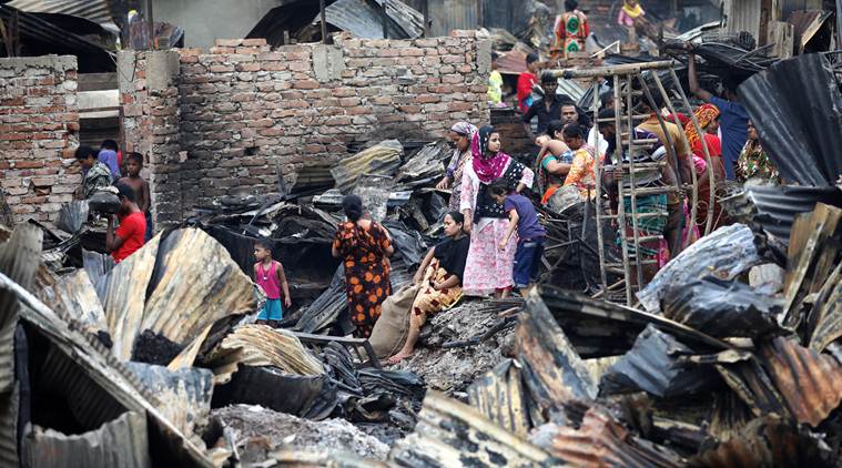 Bangladesh slum fire, Dhaka fire in Slum, Bangladesh Slum Dhaka fire, Indian Express World news