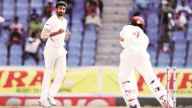 india vs west indies, Jasprit Bumrah, Jasprit Bumrah bowling, Jasprit Bumrah west indies, ind vs wi, india-west indies cricket, india vs west indies cricket images, ind vs wi 1st test photos