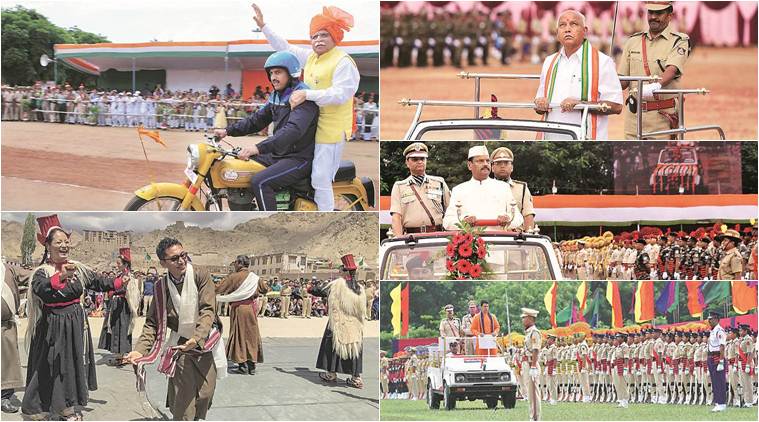 Prime minister narendra modi speech on Independence Day, Independence Day celebration, Manohar Lal Khattar, yogi adityanath, ashok gehlot, BS Yediyurappa, pramod sawant, Raghubar Das, Biplab Deb, Jamyang Tsering Namgyal Ladakh