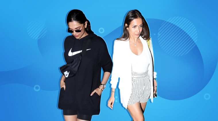 deepika padukone, malaika arora, fashion, airport looks