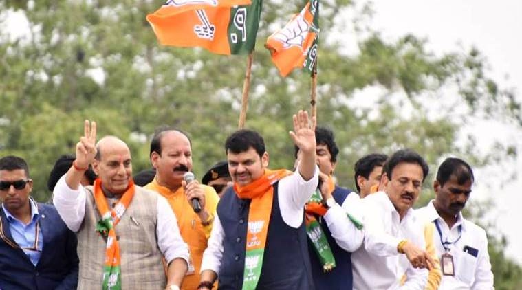 Image result for Fadnavis holds massive roadshow in Nagpur on last day of campaigning