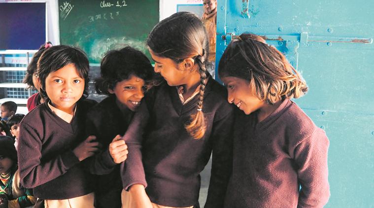 Free school, Free school students, underprivileged kids, Pari Chowk metro station complex, Pari Chowk metro station