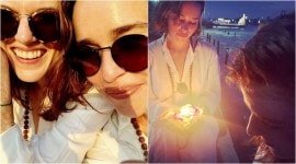 Emilia Clarke and Rose Leslie india trip