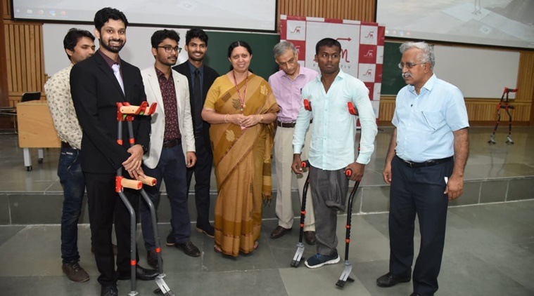 Flexmotiv, Flexmotiv self-standing axillary crutch, axillary crutch, Flexmotiv crutch, Indian Institute of Technology Delhi, IIT Delhi