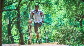 Flexmo cructh 759 Flexmotiv, Flexmotiv self-standing axillary crutch, axillary crutch, Flexmotiv crutch, Indian Institute of Technology Delhi, IIT Delhi