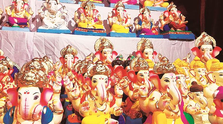 ganesh chaturthi, ganesh chaturthi 2019, ganpati puja, ganesha, environment friendly ganpati idols, workshop, ganpati idols, indian express news