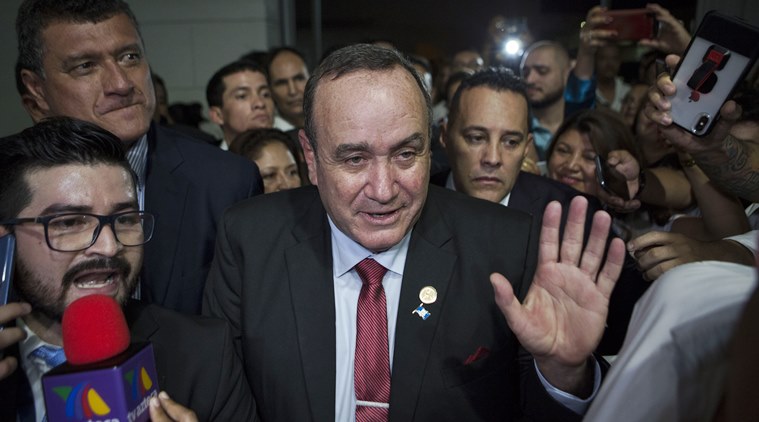 Guatemala incoming president Alejandro Giammattei, US MIGRANT DEAL, WORLD NEWS, indian express