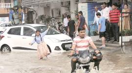 gurgaon rainfall IFFCO Chowk, rainfall in Gurgaon, gurgaon floods, gurgaon rains, Gurgaon weather, India news, indian express