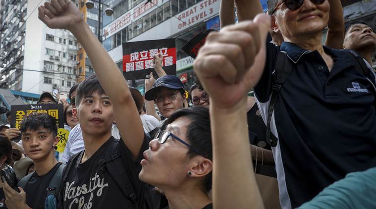 Hong Kong protests, Hong Kong rally, extradition bill, protest against extradition bill, china us relations, china on protests, world news, indian express