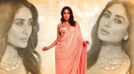Kareena Kapoor Khan, Manish Malhotra, sequinned baby pink sari