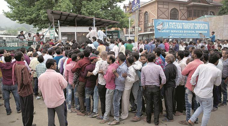 kashmir valley security, article 370 kashmir, article 370 scrapped, ajit doval, ajit doval kashmir visit, kashmir bifurcation, bifurcation of kashmir, communication in kashmir, indian express news