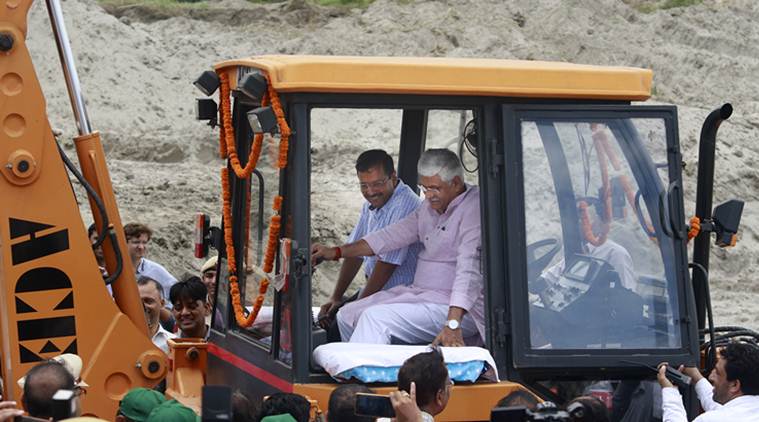 Delhi CM Arvind Kejriwal, Yamuna floodplains Delhi, Delhi groundwater Yamuna floodplains, Yamuna floodplains Delhi, Indian Express