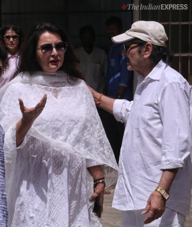 khayyam dies, khayyam funeral, sonu nigam, alka yagnik, gulzar, poonam dhillon, sonu nigam khayyam, khayyam funeral photos