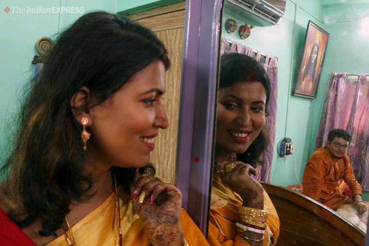 kolkata transgender wedding, transgender couple tie knot, bengal first rainbow wedding, Sex reassignment surgery, transgender rights, transgender wedding in india, LGBTQ india, transgender bill, indian express