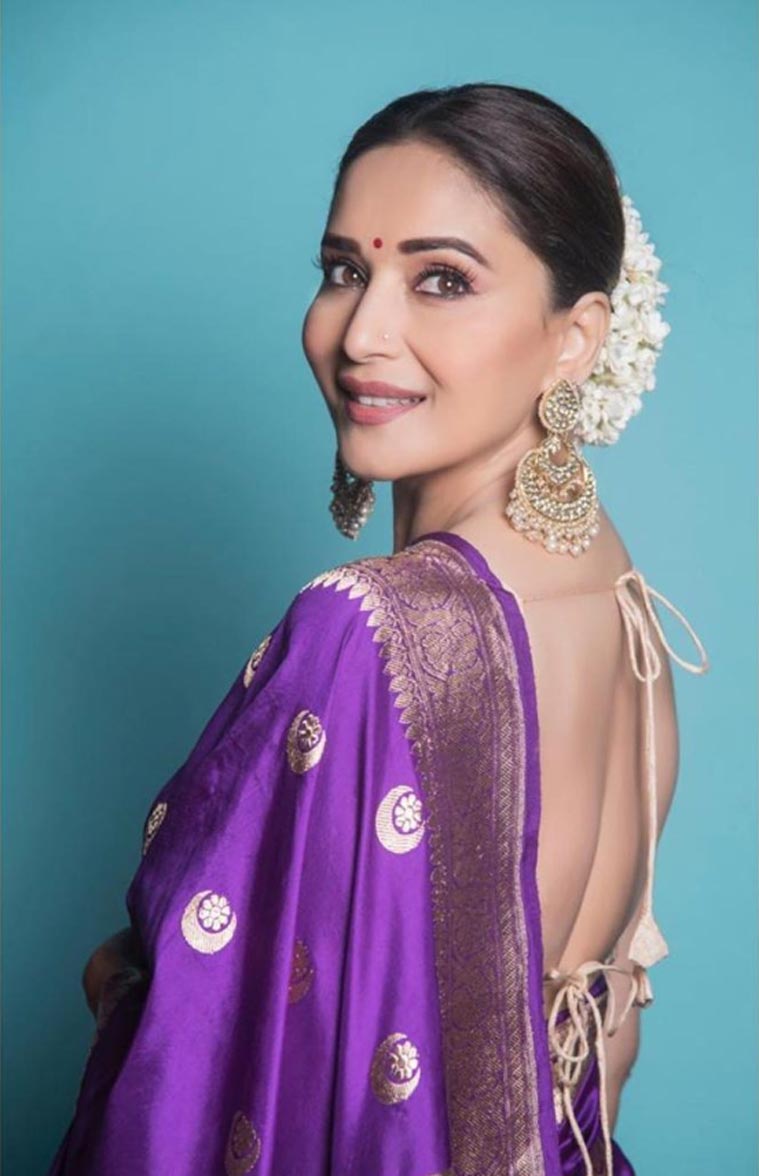 Madhuri Dixit, Vidya Balan, Bollywood sari looks