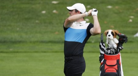 Aug 17, 2019; Medinah, IL, USA; Rory McIlroy hits his second shot on the 12th hole during the third round of the BMW Championship golf tournament at Medinah Country Club - No. 3. Mandatory Credit: Brian Spurlock-USA TODAY Sports