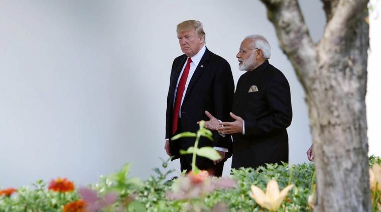 kashmir at g7 summit, Narendra Modi, Donald Trump, India US relations, G7 France, G7 India, Emmanuel Macron, India News, Indian Express, kashmir, Donald Trump on kashmir, India Pakistan relations