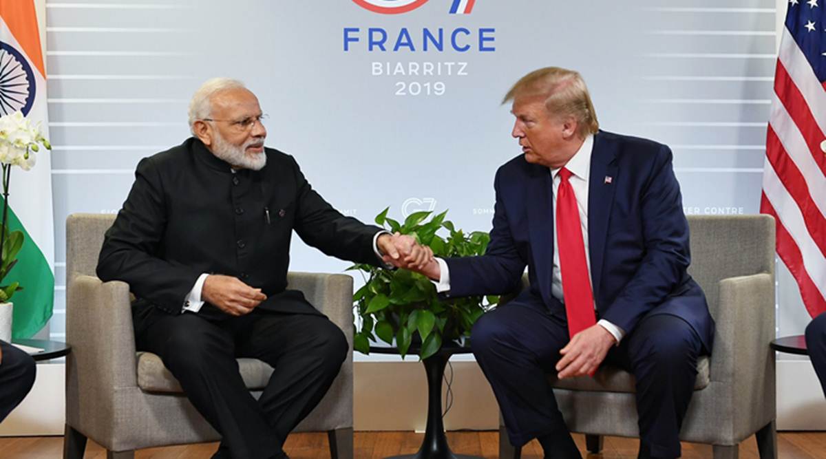 narendra modi leaves for us, modi US trip, howdy modi event, india us relations, modi trump relations, modi in us talk jammu kashmir, indian express news