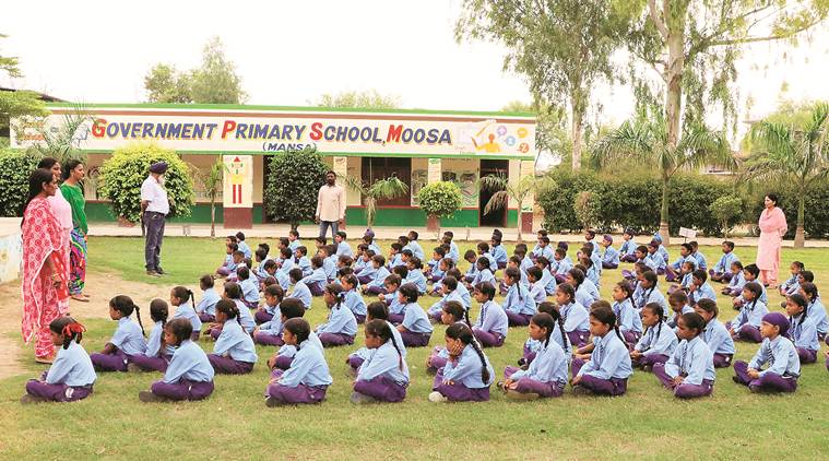 punjab government, moosa government primary school, government primary school moosa, mansa district, mansa punjab, moosa government school, india news, Indian Express