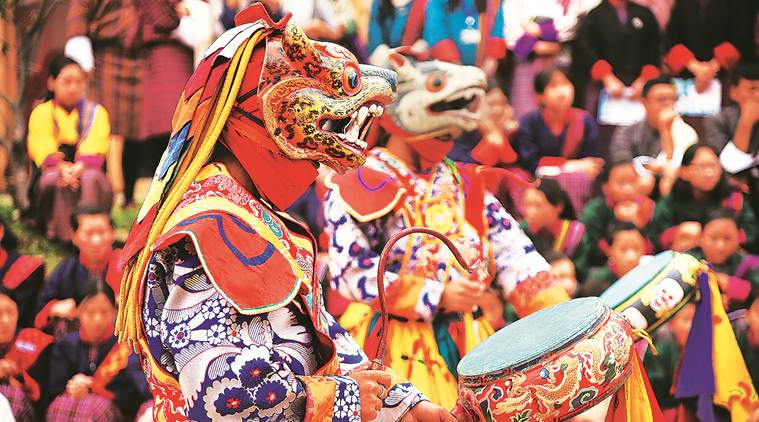 mountain echoes festival bhutan, bhutan mountain echoes festival, 10th Mountain Echoes festival bhutan, bhutan 10th mountain echoes festival, pm modi in bhutan, modi in bhutan, art and culture, Indian Express