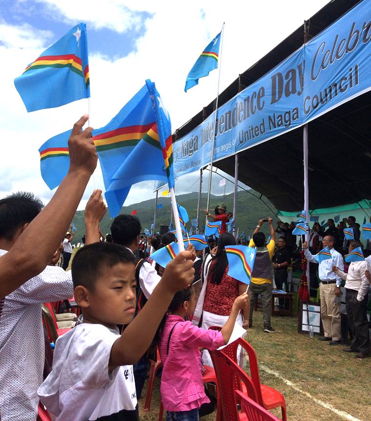 nagas in manipur hoist Naga National Flag, nagas in manipur hoist Naga National Flag on independence day, Naga National Flag in manipur, nagas in manipur hoist Naga National Flag, manipur news