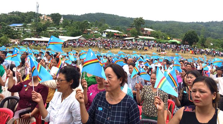 nagas in manipur hoist Naga National Flag, nagas in manipur hoist Naga National Flag on independence day, Naga National Flag in manipur, nagas in manipur hoist Naga National Flag, manipur news