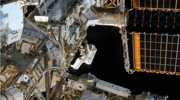 NASA spacewalk, NASA ISS spacewalk, NASA astronauts spacewalk, NASA ISS astronauts spacewalk august 21, Nick Hague, Andrew Morgan, NASA spacewalk august 21, NASA spacewalk live, science news, Indian Express