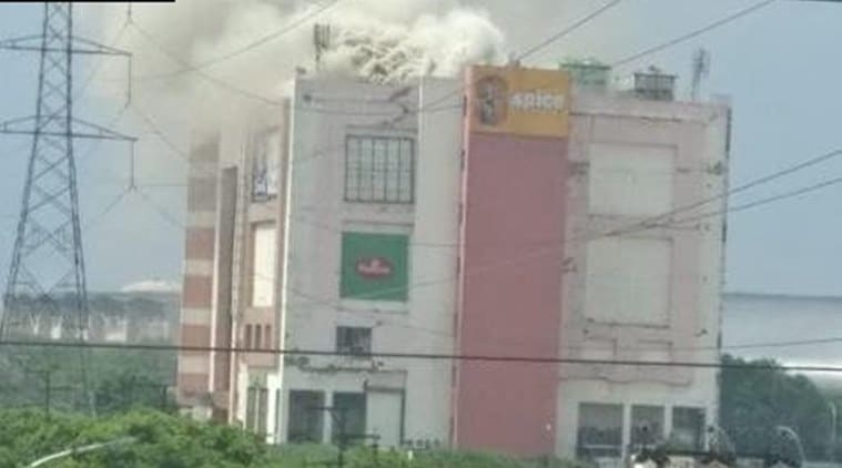 Major fire at Noida's Spice Mall, fire tenders at the site